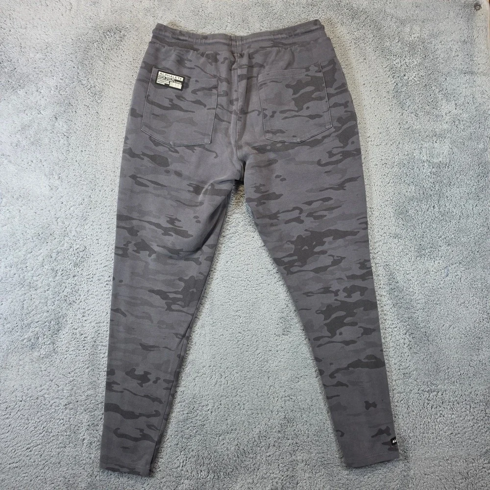 Alphalete Joggers Men M Lot of 2 Black Blue Grey Camo Tapered Gym Training Pants